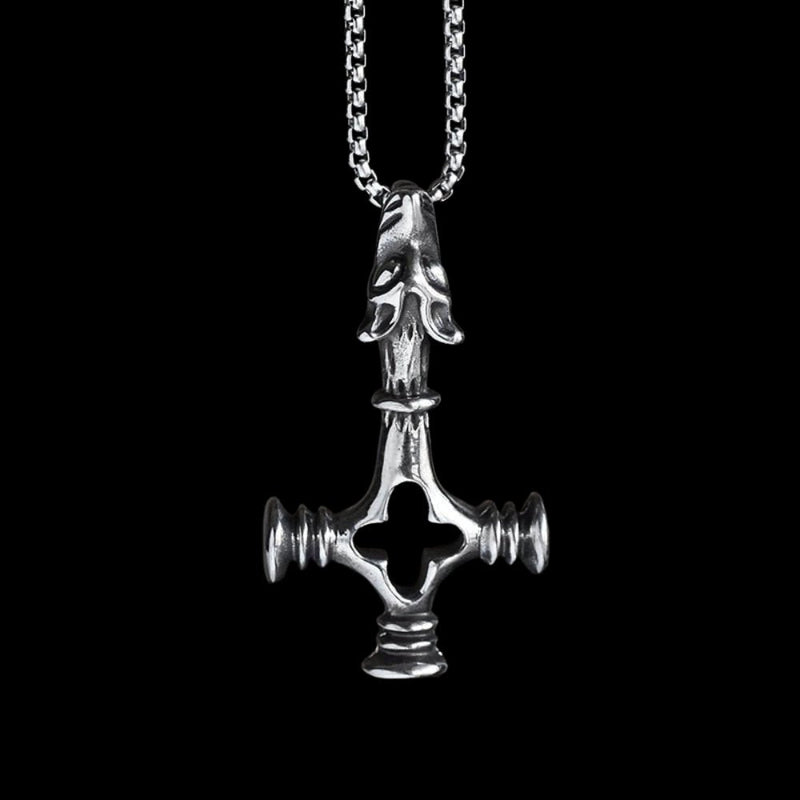 Hammer Wolf Cross Pendant