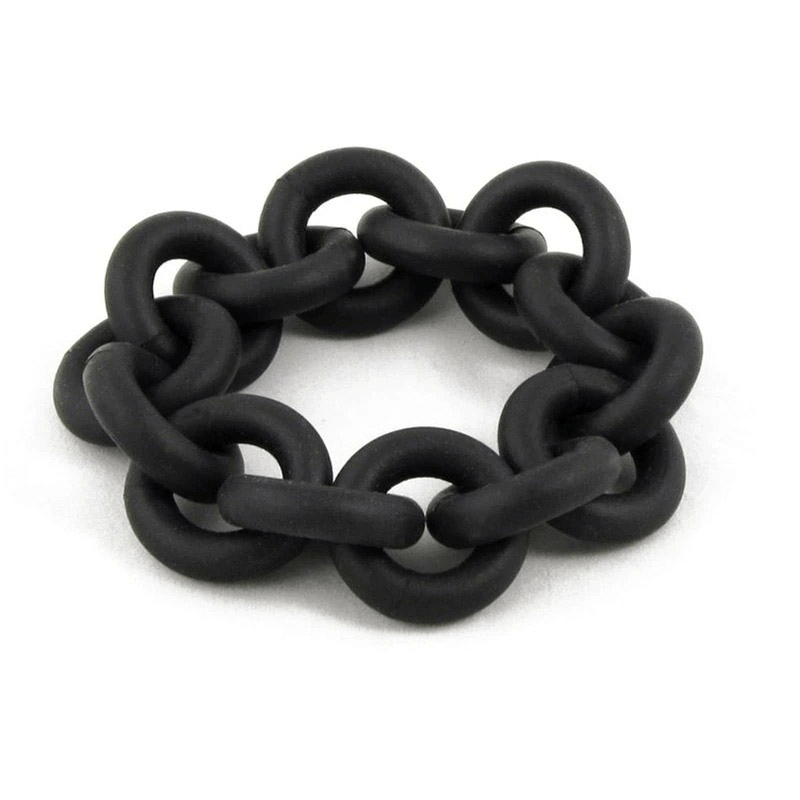 Handmade Rubber Bangles for / Punk Black Female Accessories