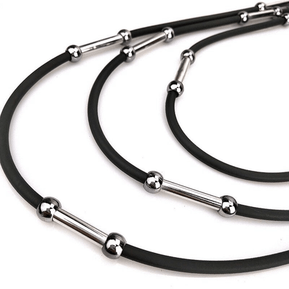 Handmade Rubber Necklaces / Black Rope Jewelry / Bohemia Statement Pendant Necklaces