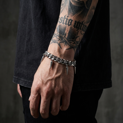 Spiked Cuban Bracelet