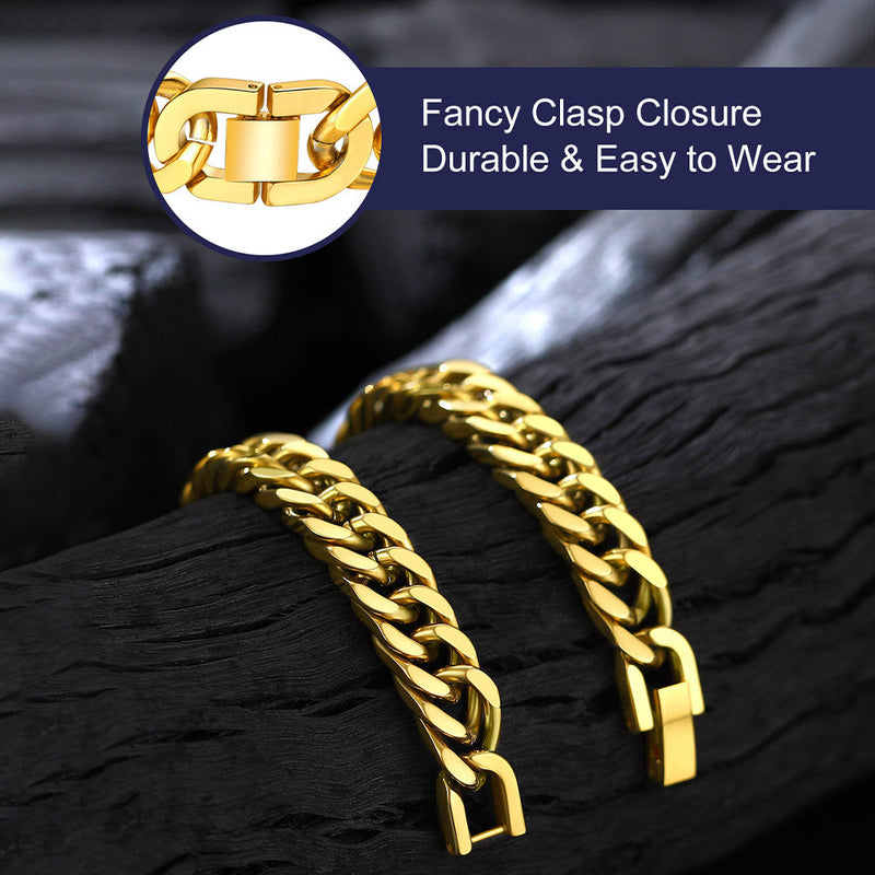 Miami Cuban Link Chain Bracelet for in Stainless Steel