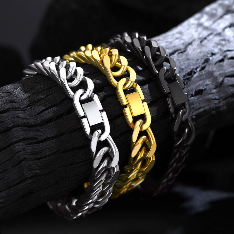 Miami Cuban Link Chain Bracelet for in Stainless Steel