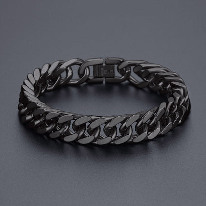 10mm Chunky Heavy Cuban Link Chain & Bracelet Set for