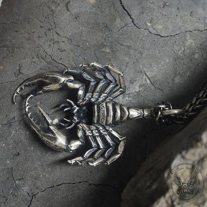 Horrible Skull Faced Scorpion Sterling Silver Pendant