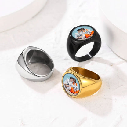 Personalized Photo Ring Memorial Gift for