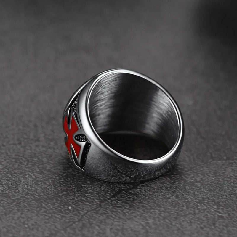 Christian Knights Templar Cross Ring for