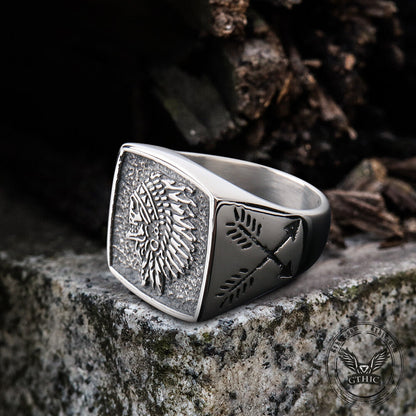Indian Stainless Steel Skull Ring