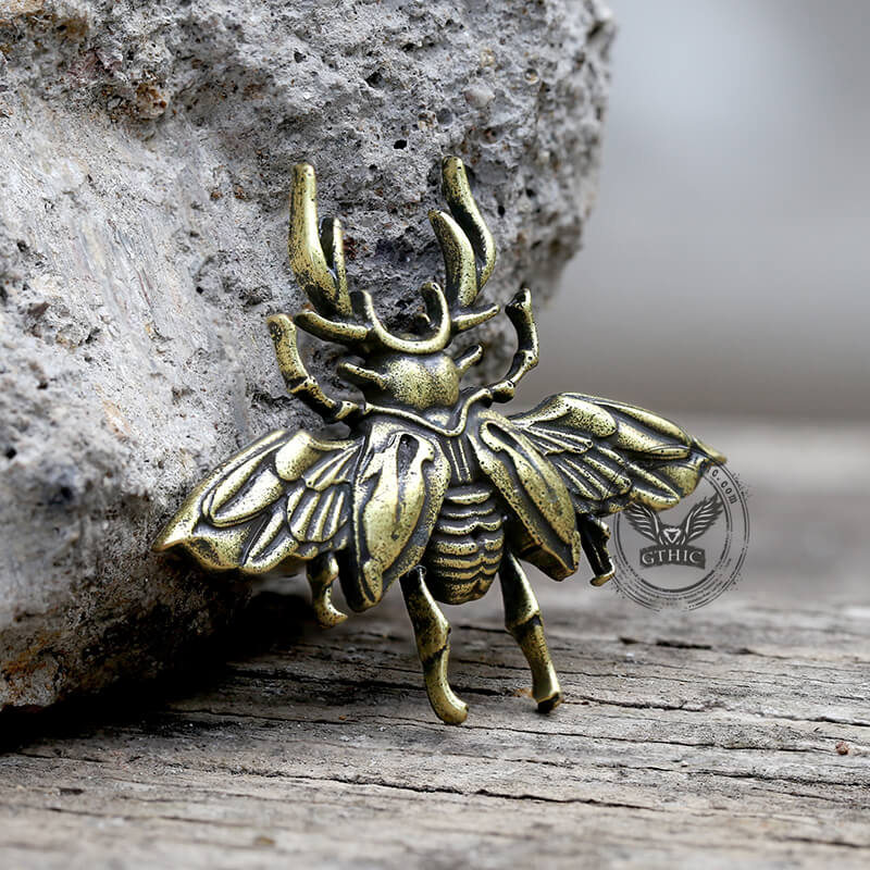 Insect Beetle Zinc Alloy Brooch