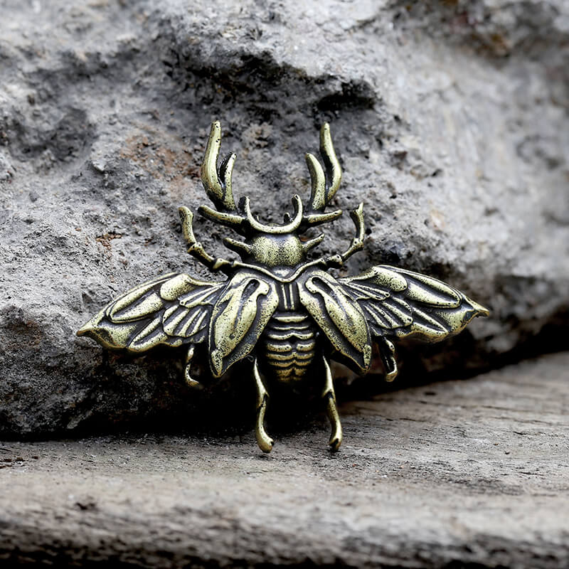 Insect Beetle Zinc Alloy Brooch