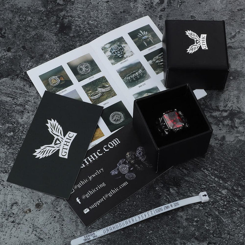 Iris Pattern Gem Stainless Steel Cz Ring