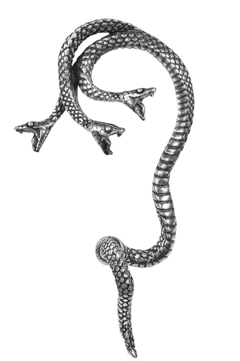 Khthonis Three-headed Serpent Ear Wrap - Left Ear