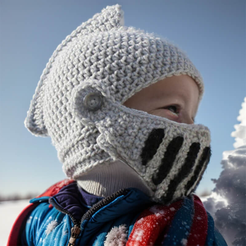 Knight Helmet Knitted Balaclava Hat