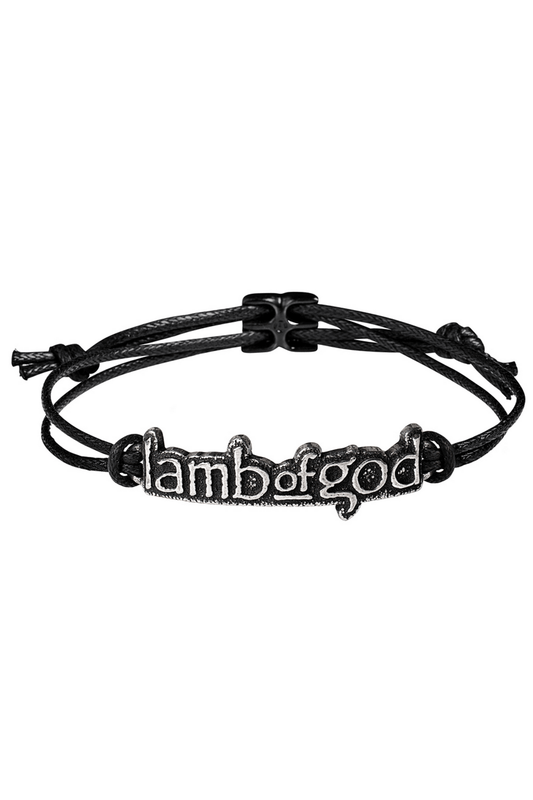 Lamb of God Logo Adjustable Waxed Cord Bracelet