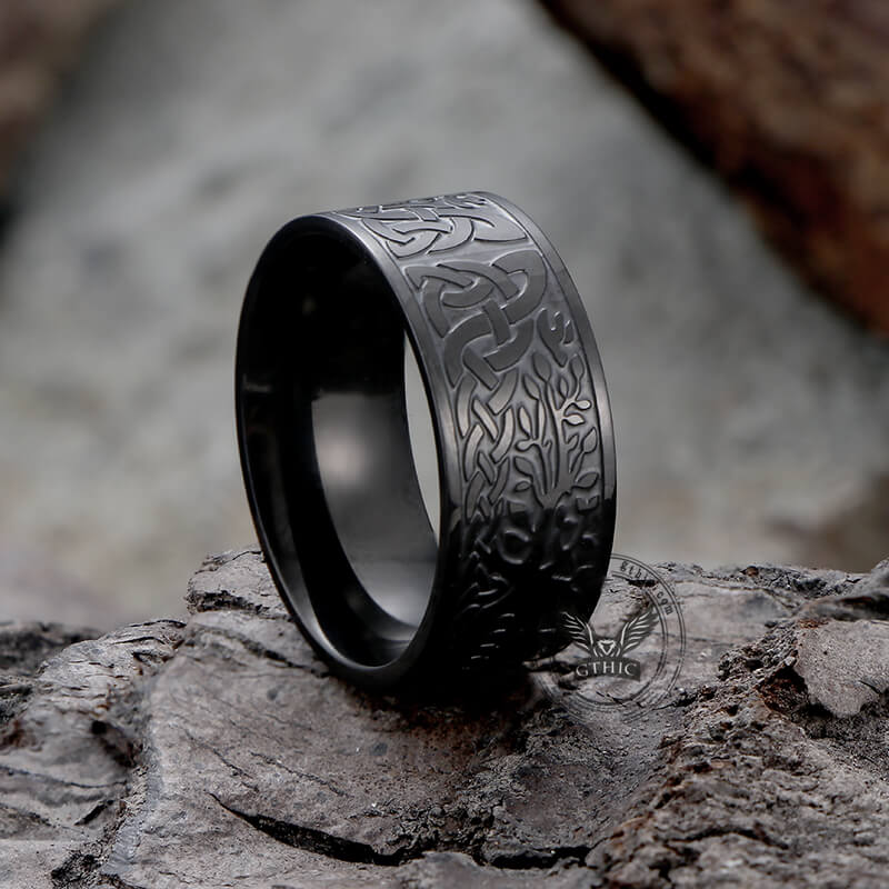 Tree of Life Design Stainless Steel Viking Ring