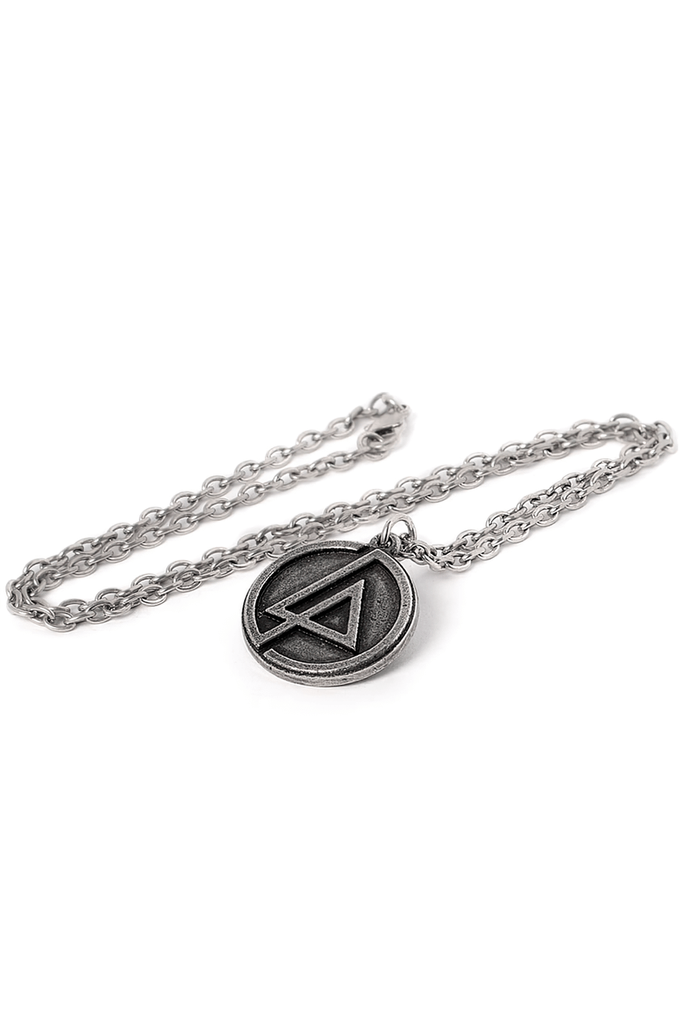 Linkin Park Lp Circle Logo Pewter Pendant With Chain