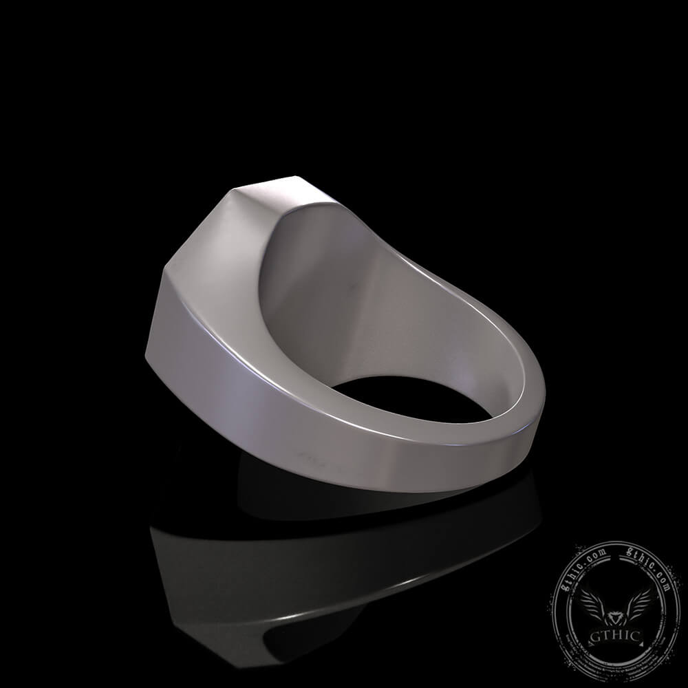 Lion Sterling Silver Signet Ring