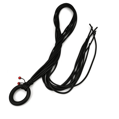 Long Adjustable Necklace for With Red Beads / Gothic Handmade Rubber Accessories