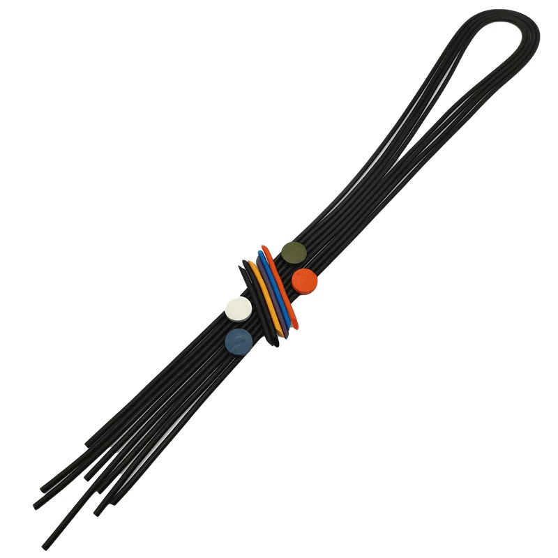 Long Tassel Necklace for / Handmade Rubber Pendant Necklace