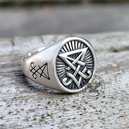Lucifer Nephilim Seal Sterling Silver Ring