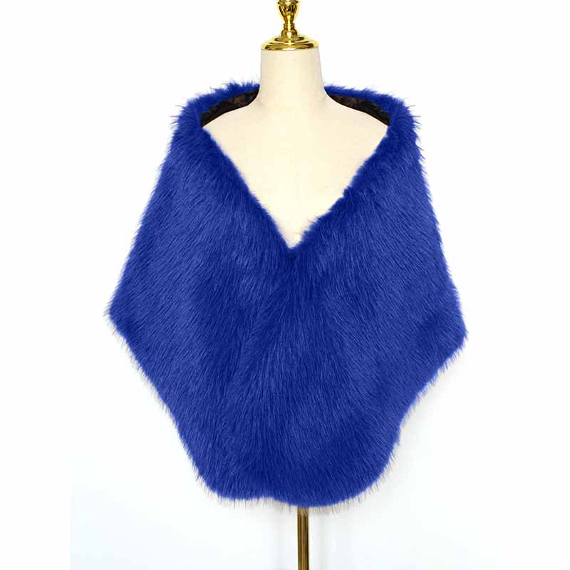 Faux Fur Party Dress Cape Plush Shawl