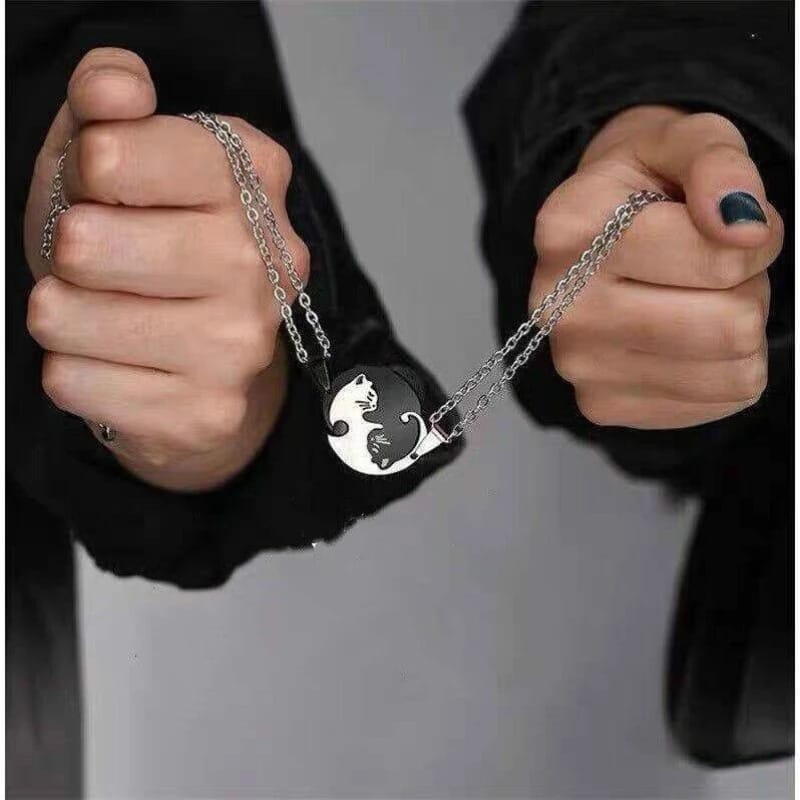 Cat Couple Necklaces for Feline-loving.
