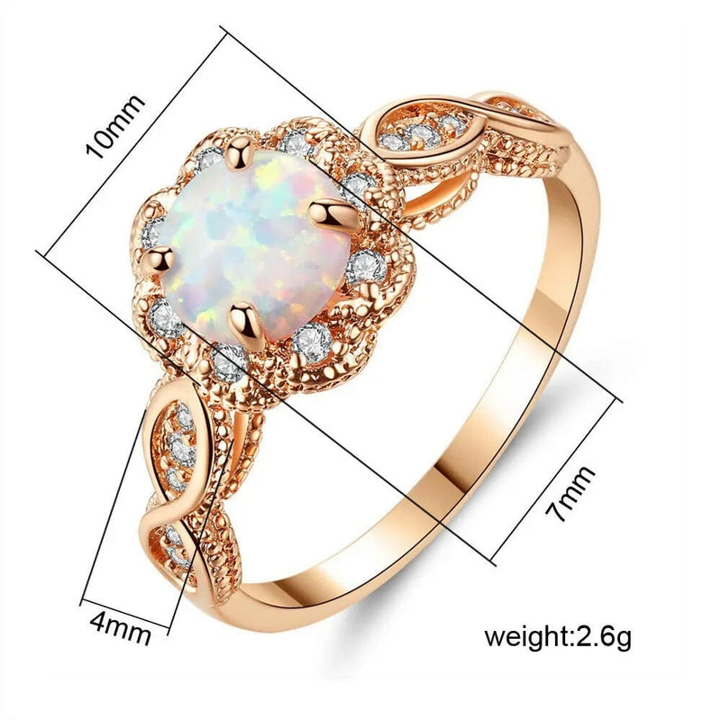 Magickal Flower Opal Ring