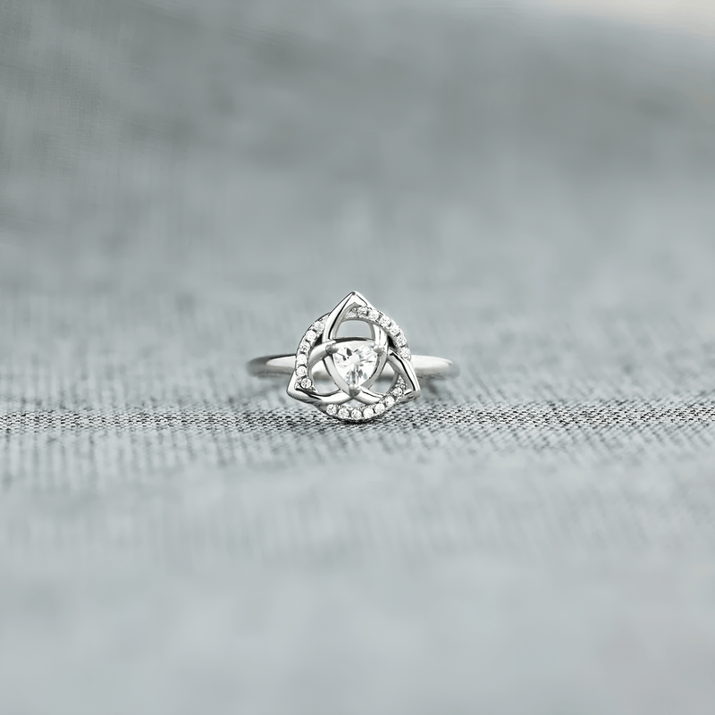 Whispers of Protection: Mystical Triquetra Elegance Ring