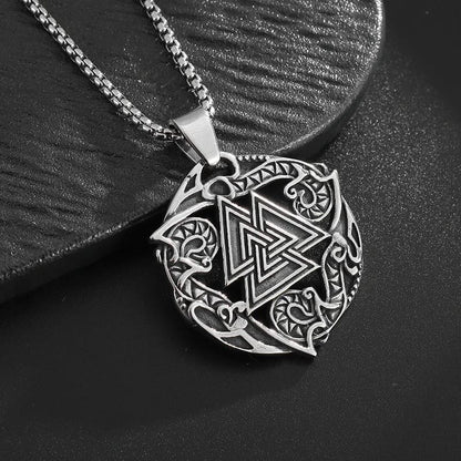 Odin's Embrace: the Sacred Valknut Amulet Necklace