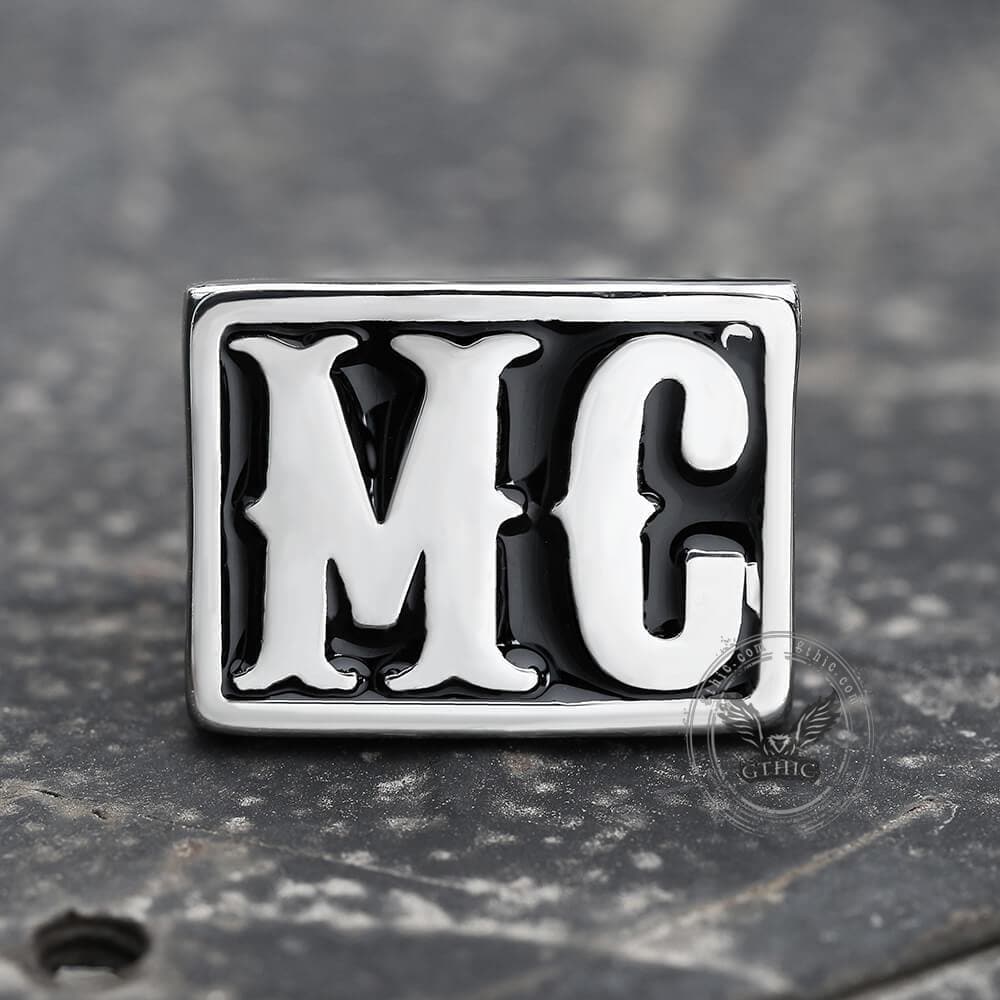 Mc Stainless Steel Biker Ring