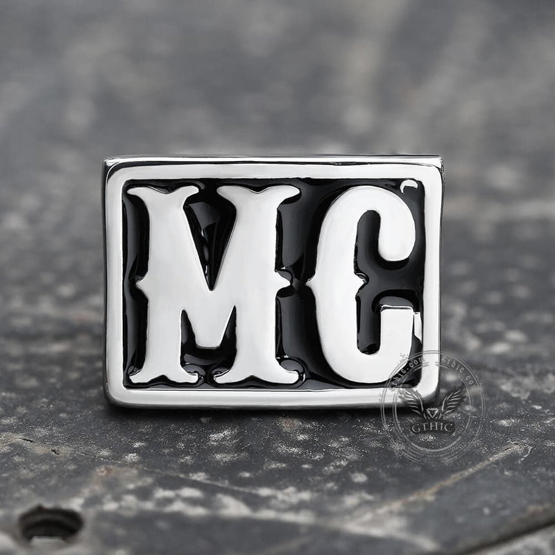 Mc Stainless Steel Biker Ring