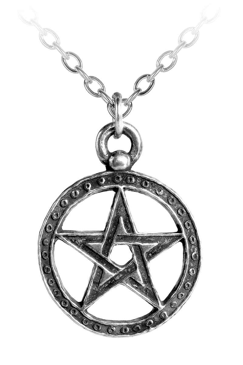 Medieval Style Dante's Hex Pentagram Pendant With Circle