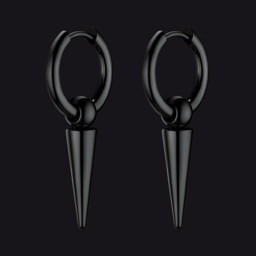 Long Spike Dangle Hoop Earrings for