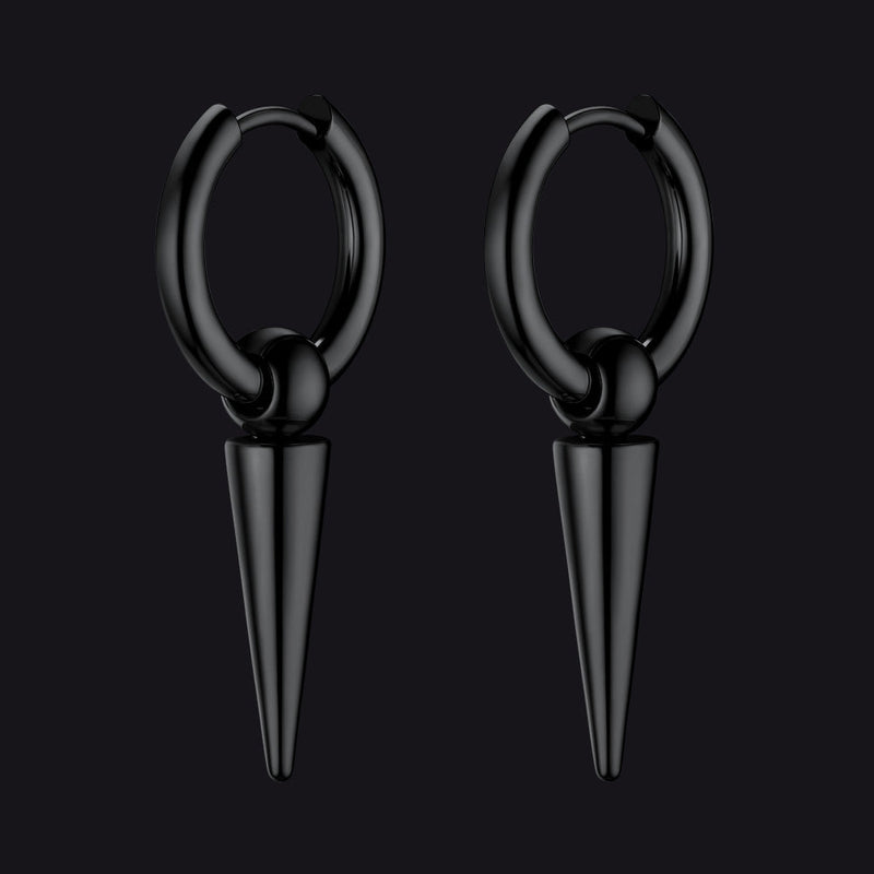 Long Spike Dangle Hoop Earrings for