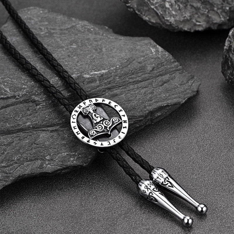 Viking Thor's Hammer Bolo Tie for