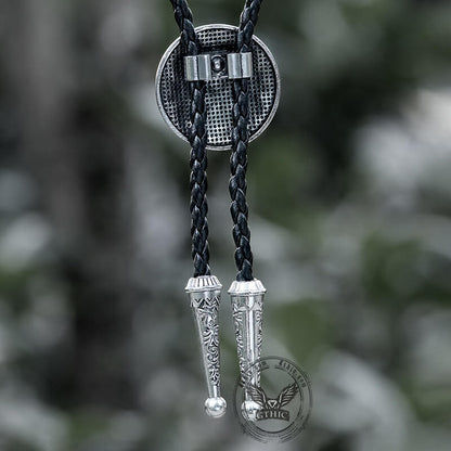 Round Embossed Bolo Tie