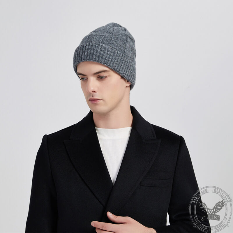 ’s Wool Knitted Beanie Hats