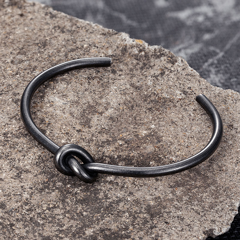 Aesthetic Bracelet / Stainless Steel Jewelry / Black Alternative Style Bracelet