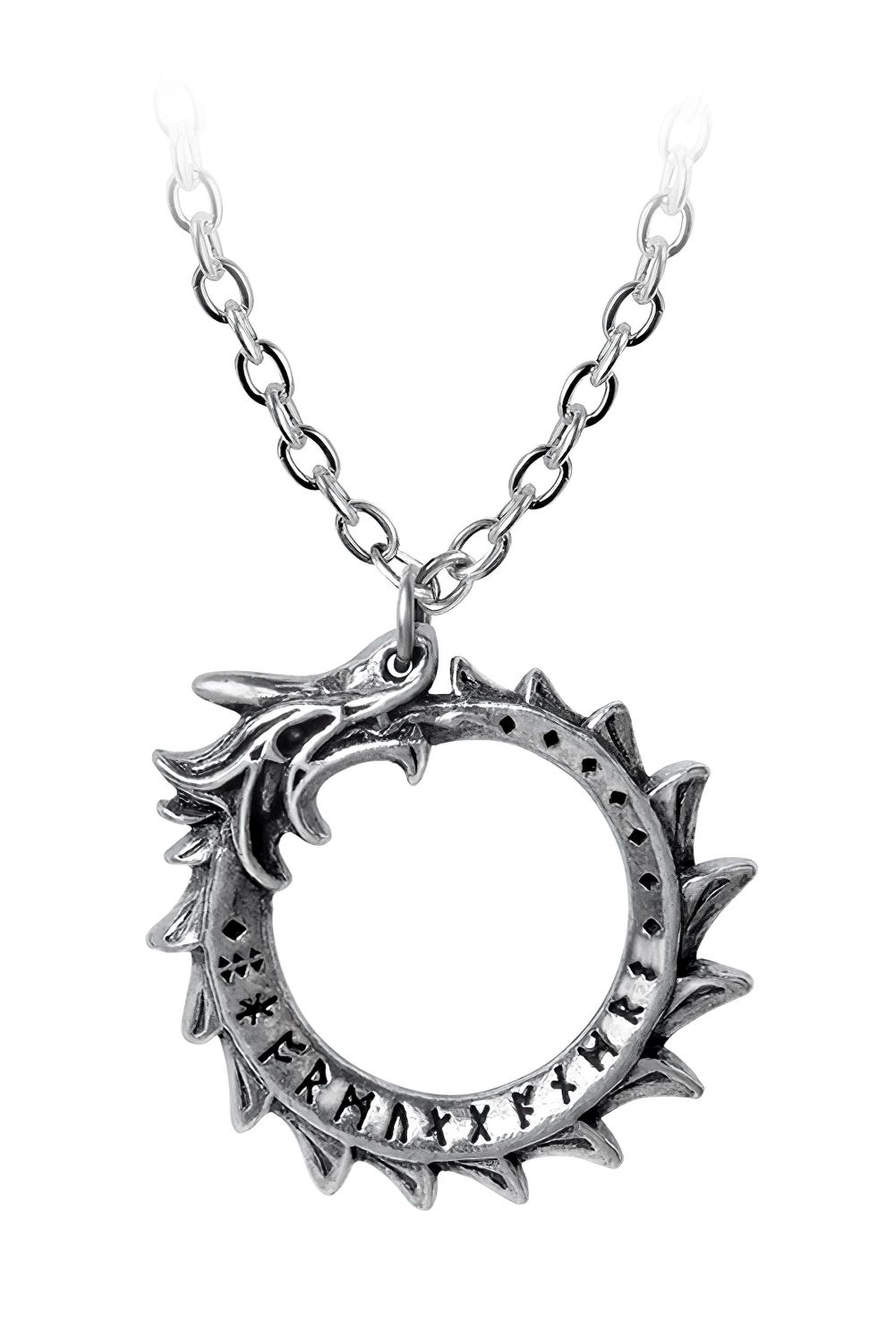 Mini Jormungand Ouroboros Pendant With Norse Symbol