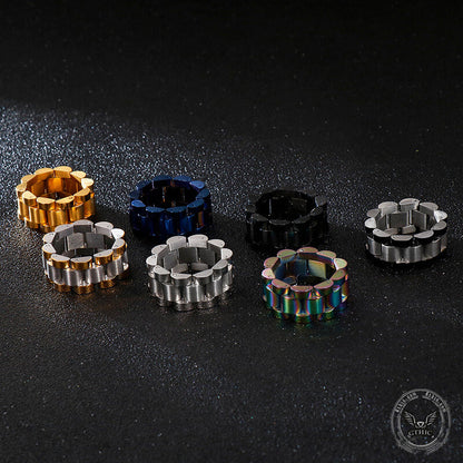 Minimalist Watch Chain Design Stainless Steel Ring
