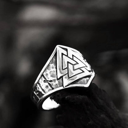 Mysterious Valknut Symbol Stainless Steel Ring