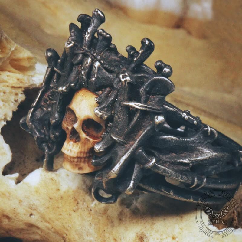 Night’s Watch Sterling Silver Skull Ring