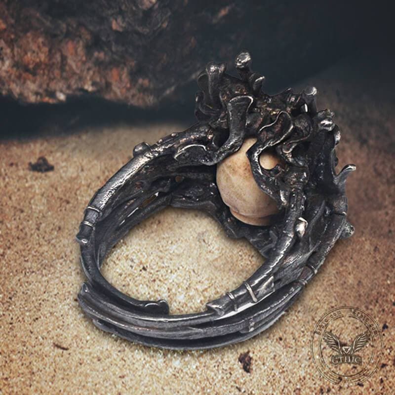 Night’s Watch Sterling Silver Skull Ring