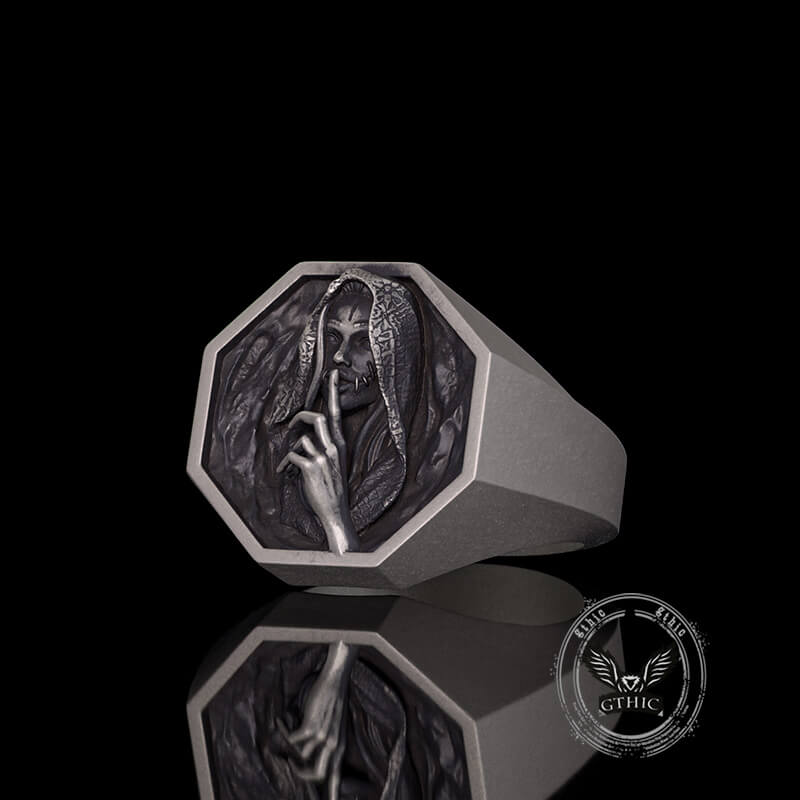 No Speak Sterling Silver Witch Ring