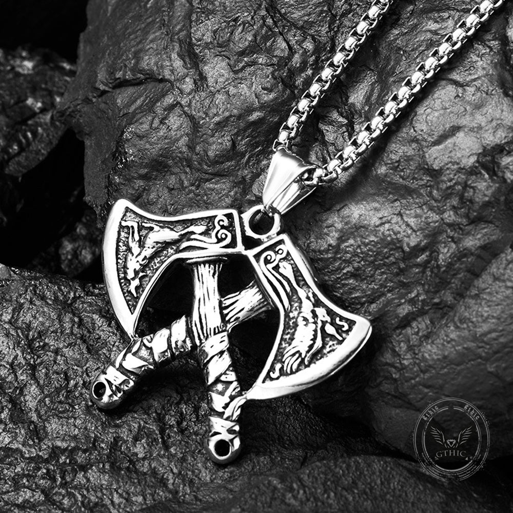 Nordic Axe Stainless Steel Viking Pendant