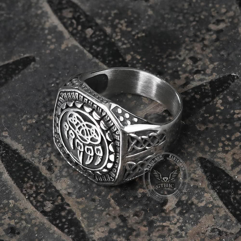 Nordic Bear Paw Stainless Steel Viking Ring
