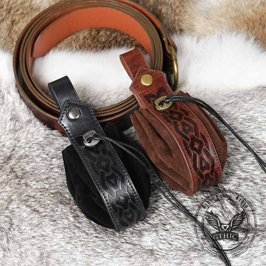 Nordic Retro Patterned Pouch Drawstring Waist Bag