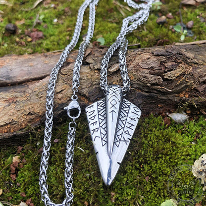 Nordic Spear of Odin Stainless Steel Viking Pendant