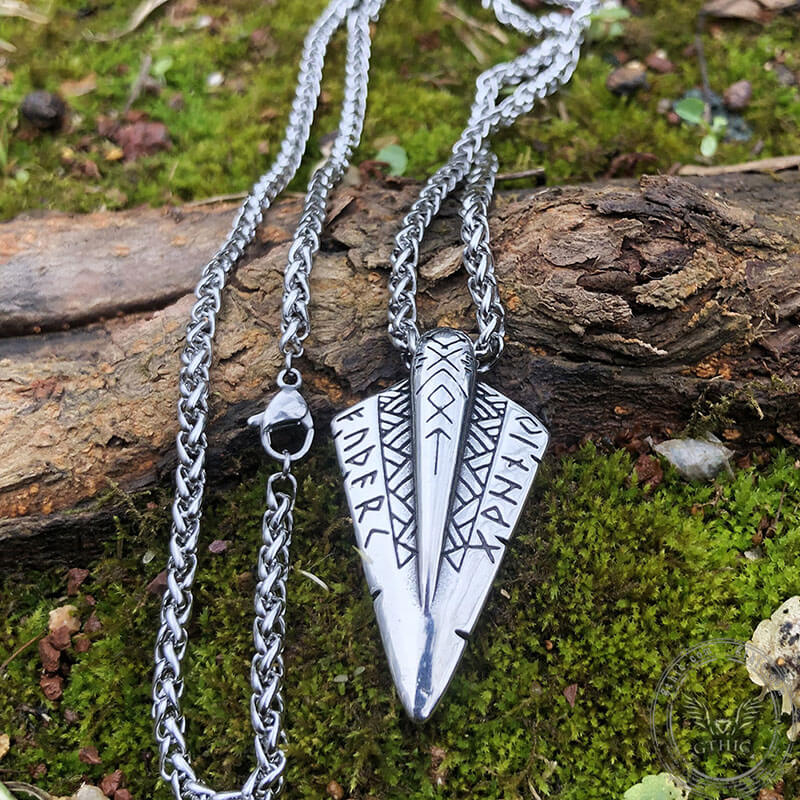 Nordic Spear of Odin Stainless Steel Viking Pendant