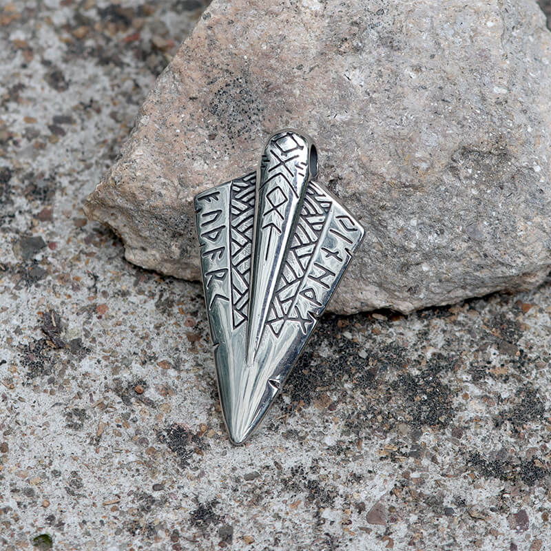 Nordic Spear of Odin Stainless Steel Viking Pendant