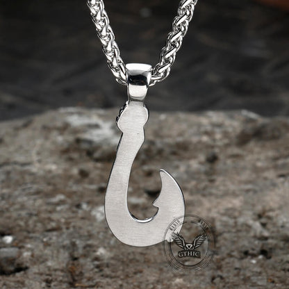 Nordic Viking Fish Hook Stainless Steel Pendant